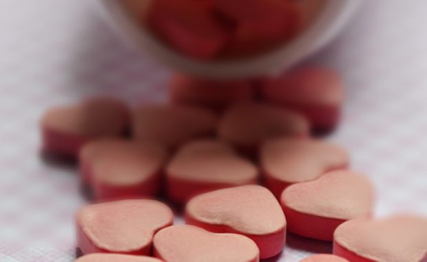 heart-shaped pills